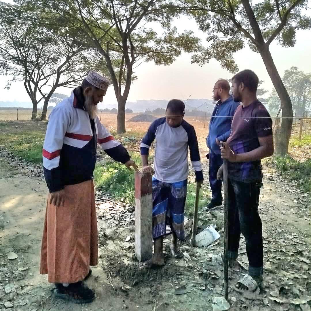 প্লটিং এর কাজ দ্রুত এগিয়ে চলছে ইসলামনগর আবাসিক প্রকল্পে